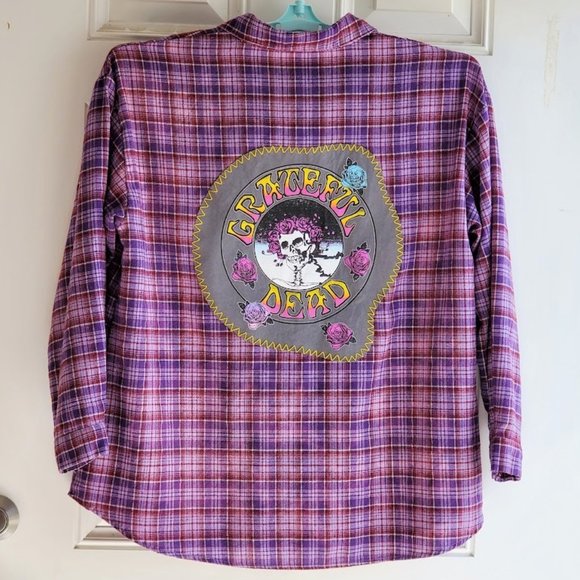 T-shirt Vintage Grateful Dead Eyes Of The World - Liquid Blue - Taille XL - Années 90